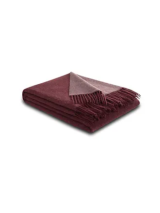 BIEDERLACK | Wohndecke Plaid CASHMERE 130x170cm Rose / Ecru | dunkelrot